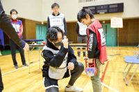 Picture of kid having his fitness checked